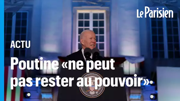 Guerre en Ukraine : Vladimir Poutine ne "peut pas rester au pouvoir"