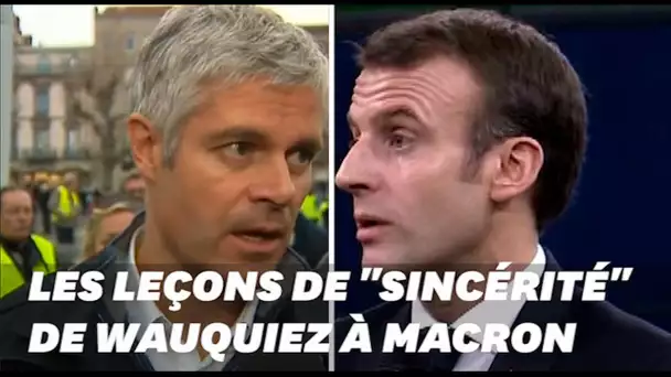 Les leçons de "sincérité" de Wauquiez à Macron