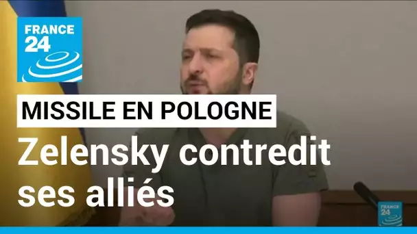 Missile tombé en Pologne : Zelensky maintient que le missile était "russe" • FRANCE 24