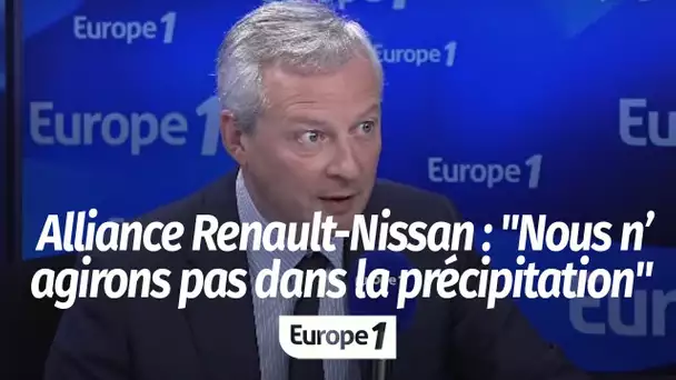 Bruno Le Maire temporise concernant l'alliance Renault-Nissan : "Nous n’agirons ni sous la pressi…