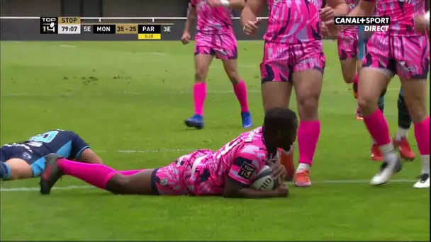 Top 14 - 25ème journée - Montpellier / Stade Français : L'essai d'Etien face à Montpellier