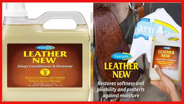 Farnam Leather New Deep-Cleaning Conditioner and Restorer for Saddles and Leather, 32 Ounces