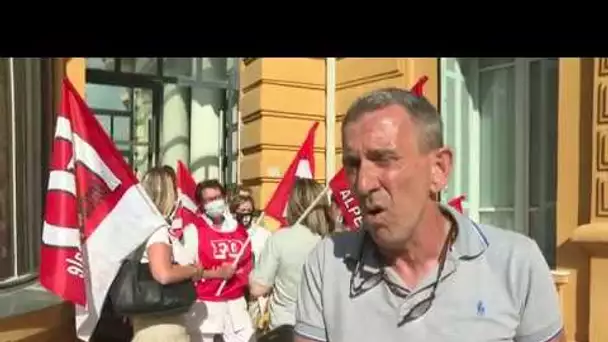 Prime covid : manifestation à l'hôpital Cimiez à Nice "on veut des primes pour tout le monde"