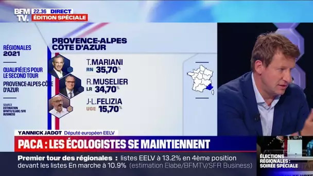 Régionales en PACA: pour Yannick Jadot, le maintien de Jean-Laurent Felizia est "une erreur"