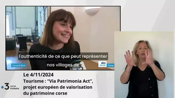 05.11.2024 Tourisme : Via Patrimonia Act,  un projet européen de valorisation du patrimoine corse.