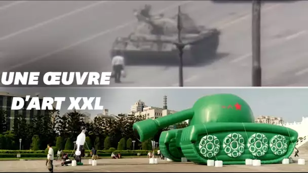 Un tank gonflable géant pour commémorer les 30 ans de Tiananmen