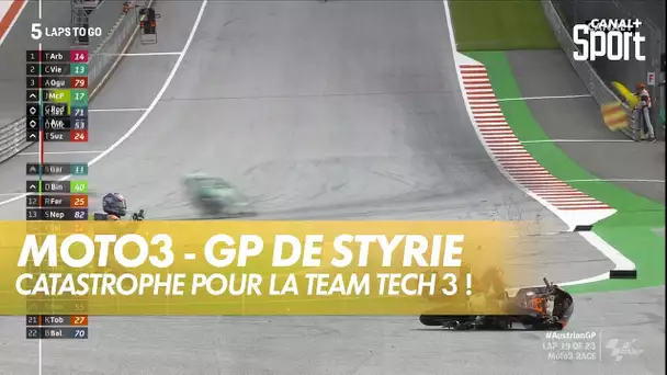 Le crash entre les 2 Tech 3 - GP de Styrie Moto 3