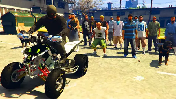 Je Vole un QUAD 450YZ dans LE QUARTIER LE PLUS CHAUD DE GTA 5 !