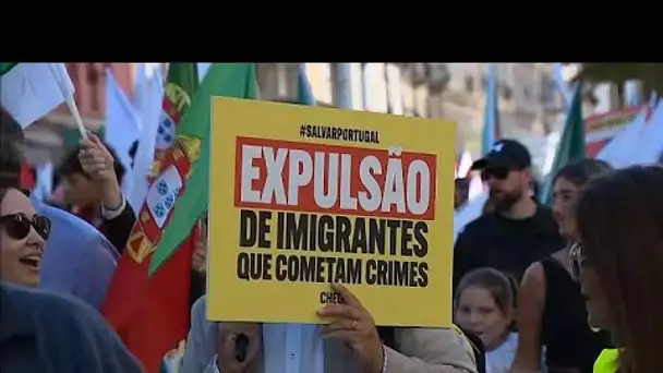 Portugal : des milliers de personnes manifestent contre "l'immigration incontrôlée"