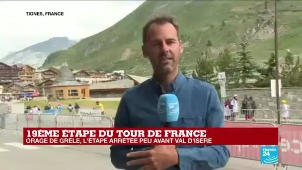 Tour de France : la 19e étape arrêtée après une averse de grêle