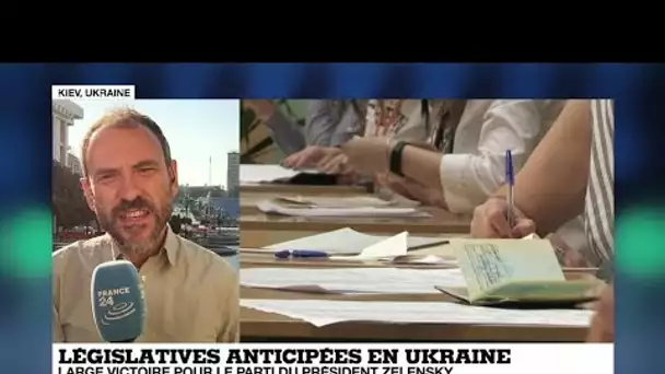 Législatives en Ukraine : le parti du président Zelensky en tête avec un score record