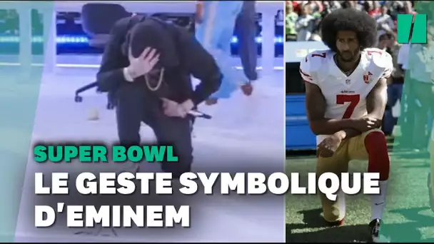 À la mi-temps du Super Bowl 2022, Eminem pose un genou à terre