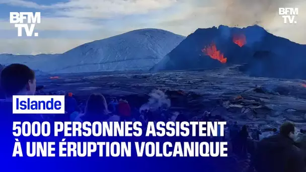 Islande: Plus de 5000 personnes se rassemblent pour admirer l'éruption volcanique