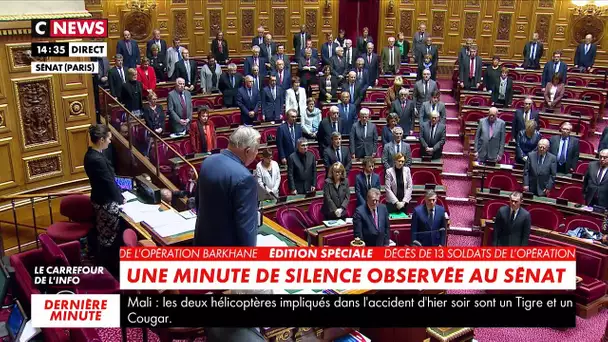 Minute de silence au Sénat en hommage aux 13 soldats français morts en opération au Mali