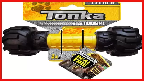 Tonka Axle Tread Dog Toy with Interactive Feeder, Lightweight, Durable and Water Resistant, 7 Inches