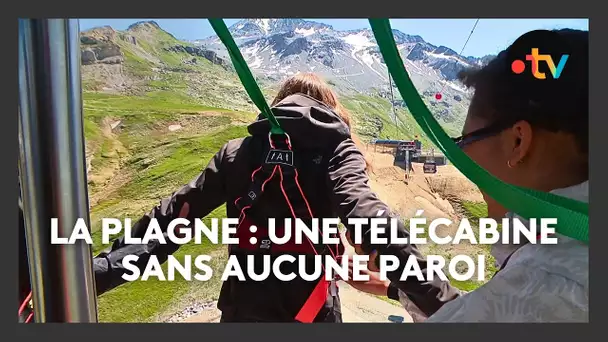 Une télécabine à l'air libre inaugurée à La Plagne en Savoie