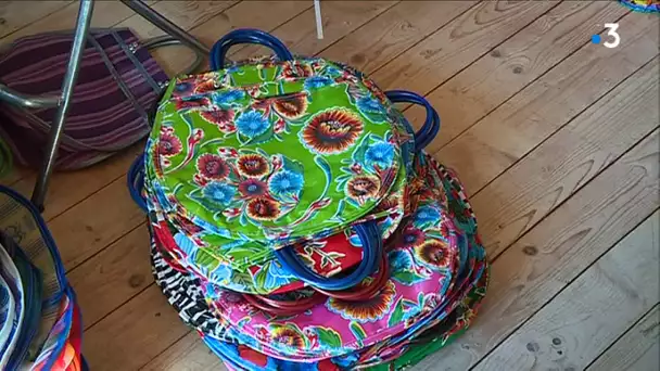 Tarn : une créatrice recycle des toiles cirées mexicaines en sacs cabas colorés