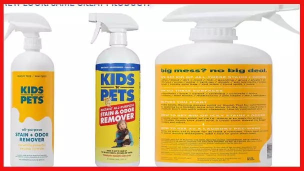 KIDS 'N' PETS - Instant All-Purpose Stain & Odor Remover – 27 fl oz - Permanently Eliminates Tough