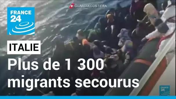 Italie : plus de 1 300 migrants secourus en Méditerranée par les garde-côtes • FRANCE 24