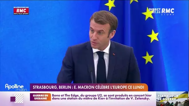 Emmanuel Macron célèbre l'Europe à Strasbourg