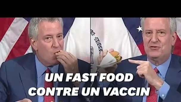 Le maire de New York brandit frites et burger pour pousser à la vaccination