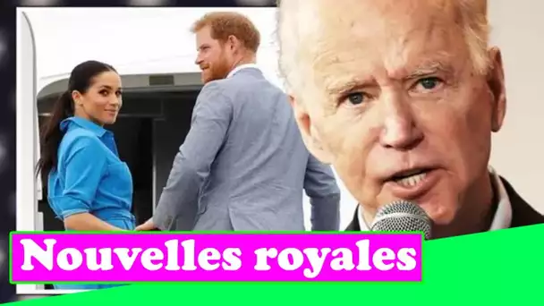 Meghan et Harry face à la réaction des États-Unis alors que Joe Biden a appelé à « sauter dans le tr