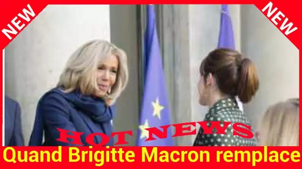 Quand Brigitte Macron remplace le président au pied levé à l’Elysée