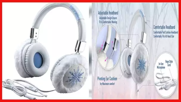 eKids M48 Disney Frozen 2 Kids Headphones Fashion with Built in Microphone, Stream Audio Playback