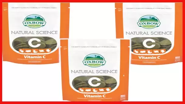 Oxbow Natural Science 60ct Vit C Supplement Little Animal Gerbil Hamster 3 PACK