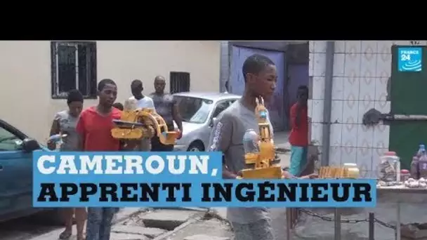 À 16 ans il fabrique des engins à partir de matériaux de récupération au Cameroun