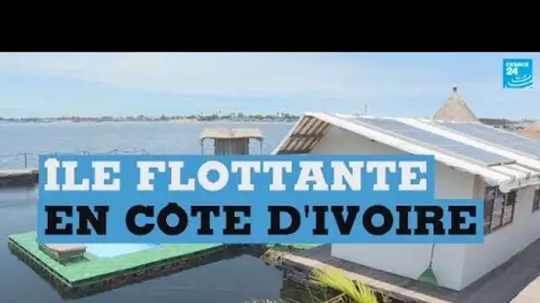 Une île artificielle sur des bouteilles en plastique recyclées en Côte d'Ivoire