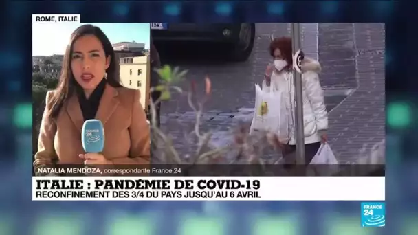 Covid-19 en Italie : renconfinement des 3/4 du pays jusqu'au