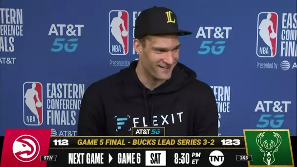 Brook Lopez on HUGE Win vs Hawks in Game 5 | Postgame Press Conference