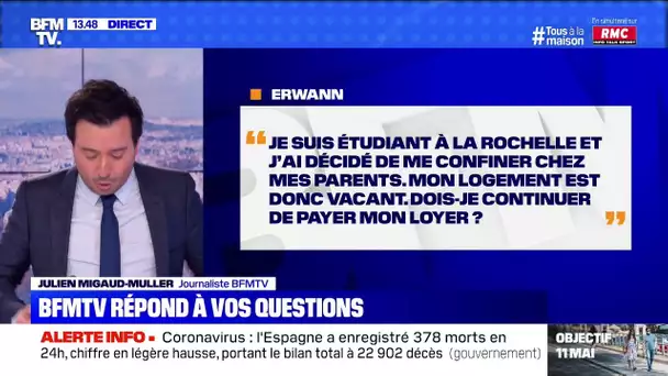 Dois-je continuer à payer mon logement d'étudiant laors que je suis confiné chez mes parents ?