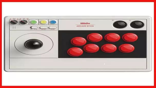 8Bitdo Arcade Stick for Switch & Windows, Arcade Fight Stick Support Wireless Bluetooth, 2.4G