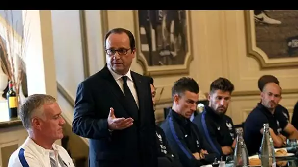 La visite du Président François Hollande aux Bleus