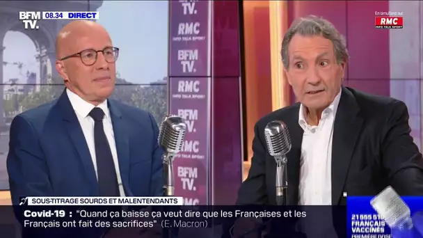 Eric Ciotti face à Jean-Jacques Bourdin sur RMC et BFMTV