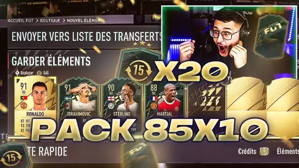 CES PACKS SONT INCROYABLE!!! (20 packs 85+ x10)