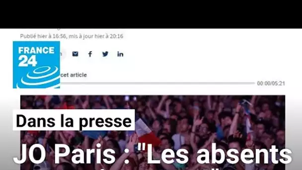 Jo de Paris: "Les absents ont toujours tort" • FRANCE 24