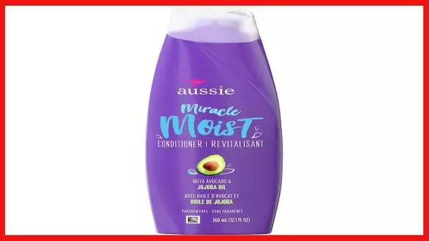 Aussie Paraben-Free Miracle Moist Conditioner for Dry Hair, Avocado & Jojoba, 12.1 Fl Oz (Pack of 6)