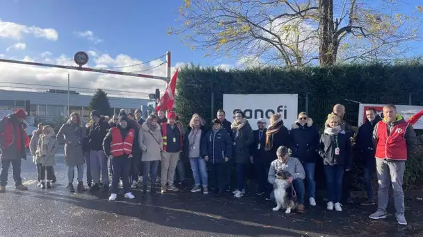 «Restons Sanofi»:  les salariés de l'usine Sanofi à Lisieux sont en grève