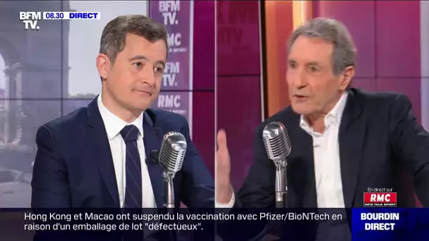 Gérald Darmanin face à Jean-Jacques Bourdin sur RMC et BFMTV