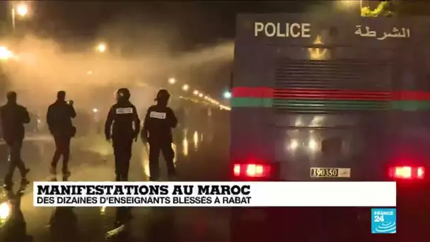 Manifestations au Maroc : des dizaines d'enseignants blessés à Rabat