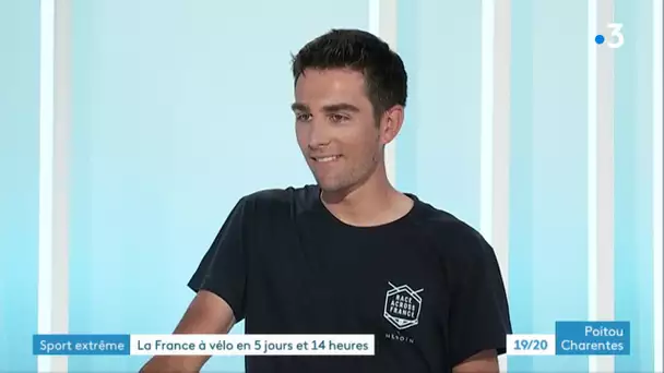 Clémént Clisson, vainqueur de la Race Across France, invité du JT