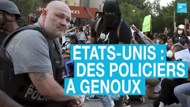 Mort de George Floyd : genou à terre, des policiers affichent leur soutien aux manifestants