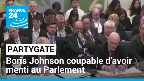 "Partygate" : Boris Johnson coupable d'avoir menti au Parlement • FRANCE 24