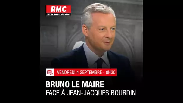 Bruno Le Maire est face à Jean-Jacques Bourdin sur RMC et BFMTV