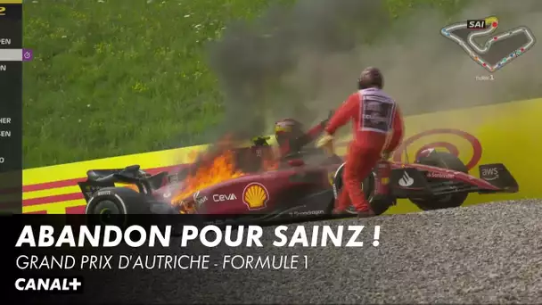 La monoplace de Sainz en flamme - Grand Prix d'Autriche - F1