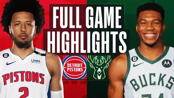 PISTONS at BUCKS | NBA FULL GAME HIGHLIGHTS | October 31, 2022