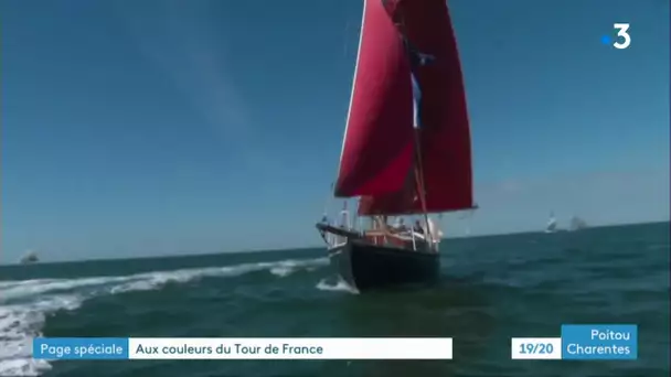 Tour de France sur l'île de Ré : parade de vieux gréements